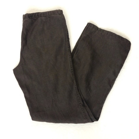 *Relisted London Jean Women's Sun Kissed Brown Drawstring Wide Leg Linen Pants 4 - Picture 9 of 10